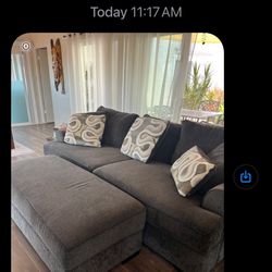 Couch Deep Seated, Dark Grey 