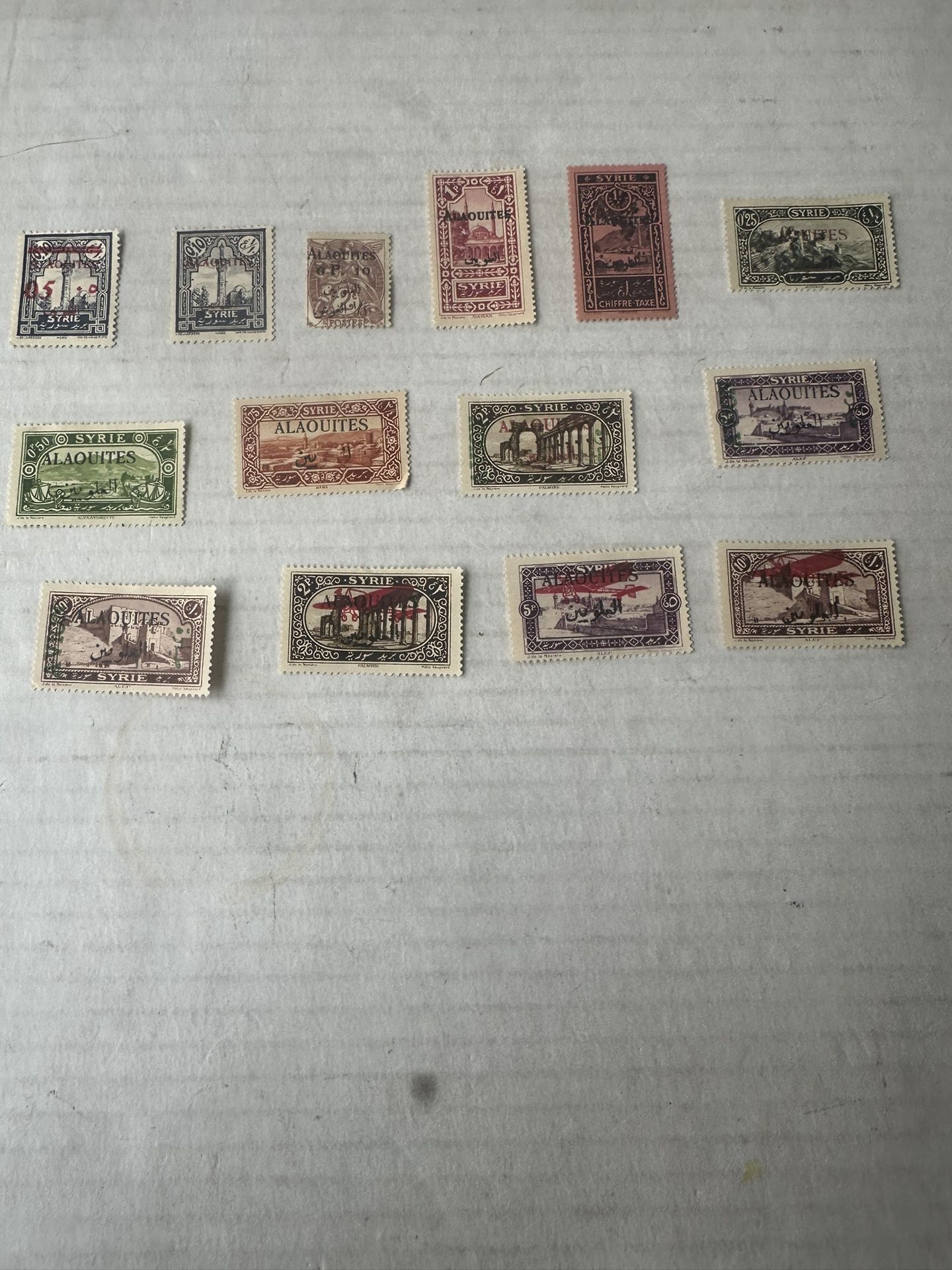 Alaouites French Colony Collection Of 14 Stamps Mint Hinged