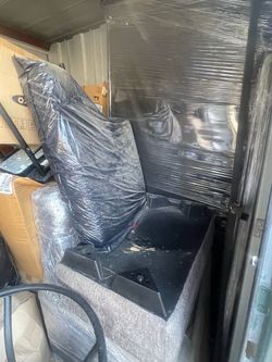 Couch and recliner with foot rest