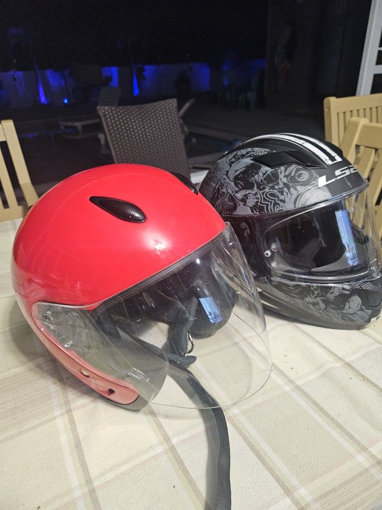 LS2 Helmets Full Face Stream Street Helmet- Matte Black Titanium / Motorcycle Half Face Helmet - Red