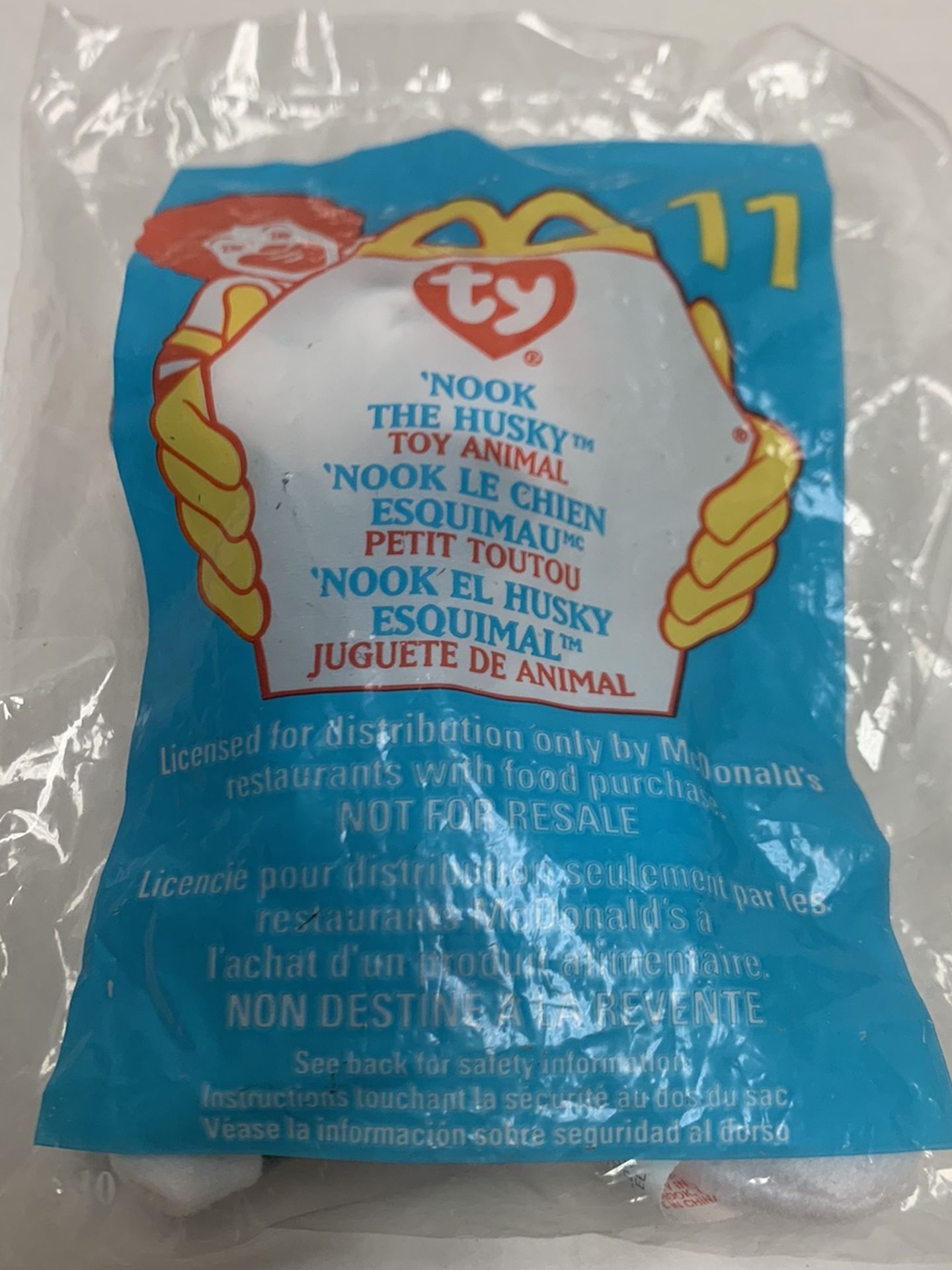1999 McDonald’s Ty Teenie Beanie Baby Nook The Husky