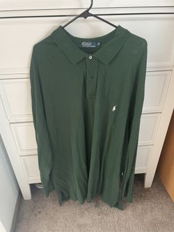 Long Sleeve Polo Shirt .  Size 4x