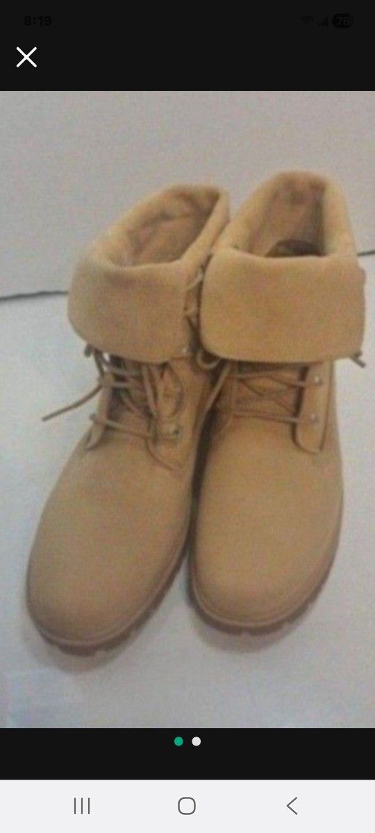 Timberland Jayne Suede Fold-Down Boots Women's Size 7-