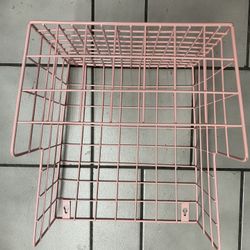 Pink Metal Basket