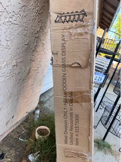 Wooden Glass Display in package