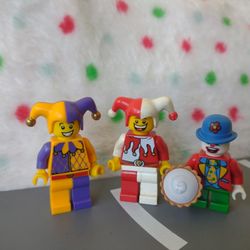Lego Clown Jester Minifigures Bundle 