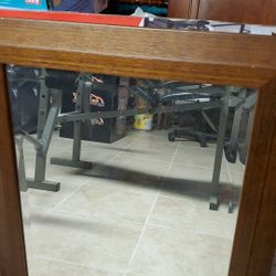 Brown Framed Mirror