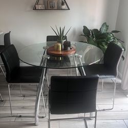 Glass Dining Table (chairs are free!) 