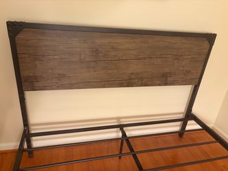 Double Bed Metal Bed Frame with Headboard