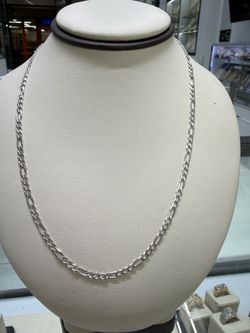 Silver Figaro Chain Necklace 18”