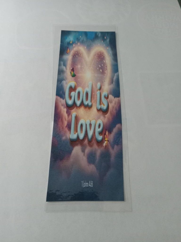 *God Is Love" Custom Made Laminated Bookmarker
