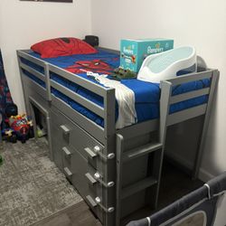 Twin Loft Bed With Mattress 