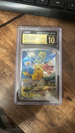 Pokemon Cgc Pristine 10 Chinese Pikachu