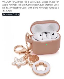 AirPods Pro Silicone Case with Bling Keychain