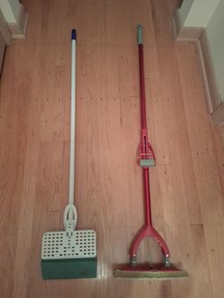 $2.50 Each: Sponge Mops with Wringer Devices