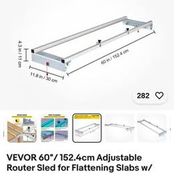 Vevor 60” Adjustable Router Sled for flattening slabs
