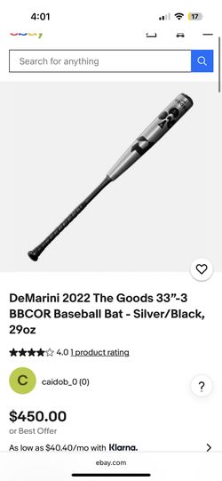DeMarini Baseball BBCORE Bat