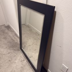 Contemporary Black Framed Rectangle Accent Mirror