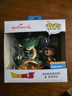New! Funko Dragonball Z Shenron And Goku Christmas Ornament!