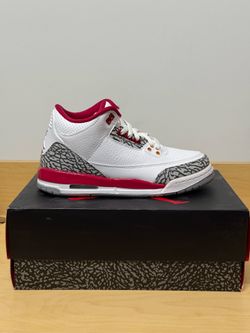 Jordan 3 Cardinal GS Size 6.5Y (8W)