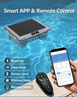 ICLYNER T1B SOLAR POWERED ROBOTIC POOL SKIMMER