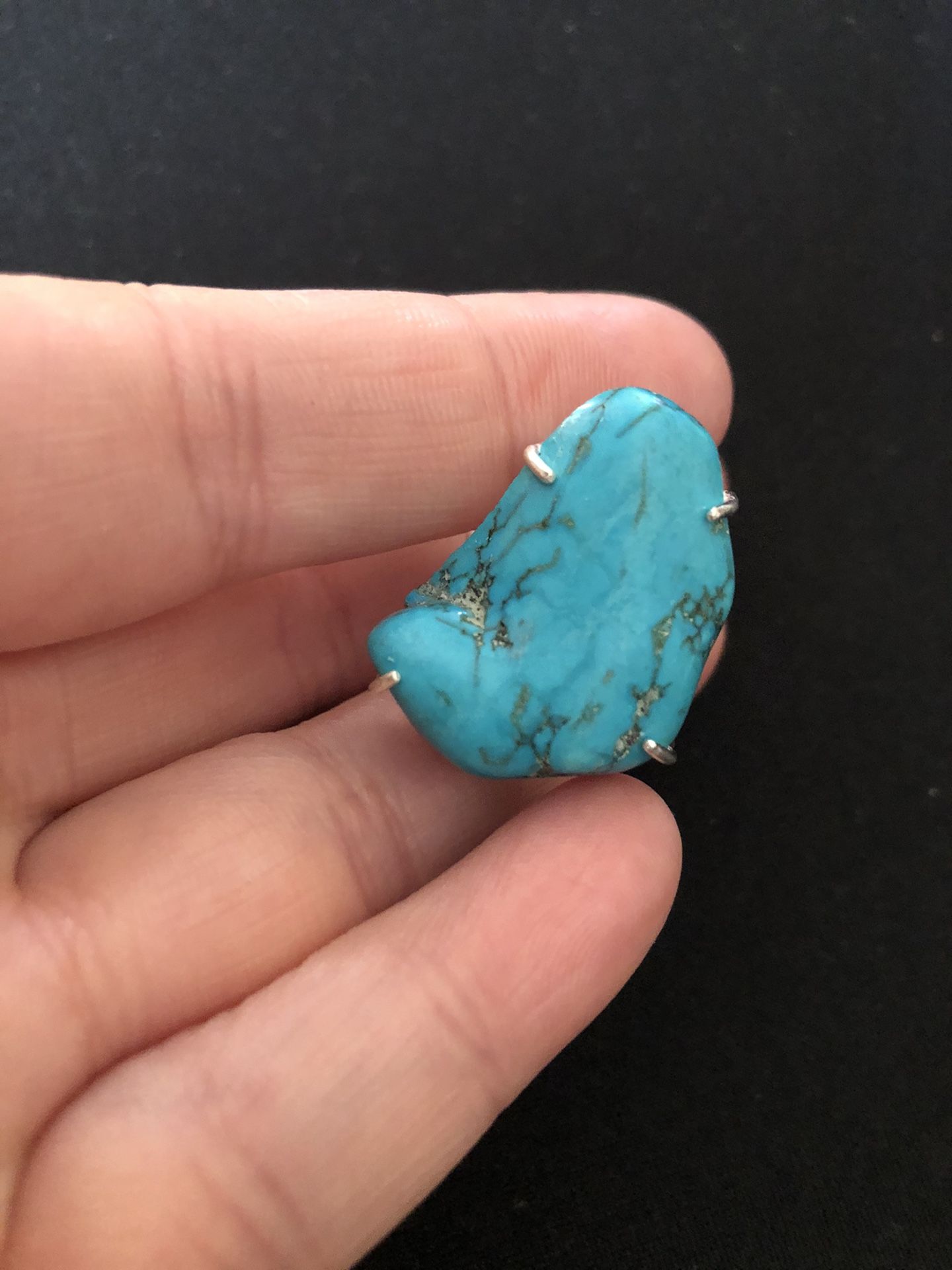 Genuine Natural Turquoise Ring Size 9