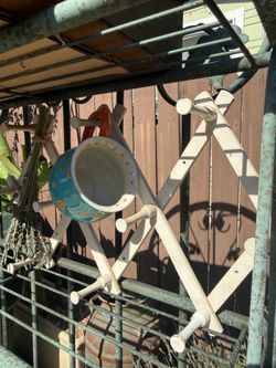 10 Peg Vintage Accordion Expandable Coat Hat Rack