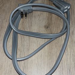 6ft Gray Heavy Duty 3 Prong Extension Cord