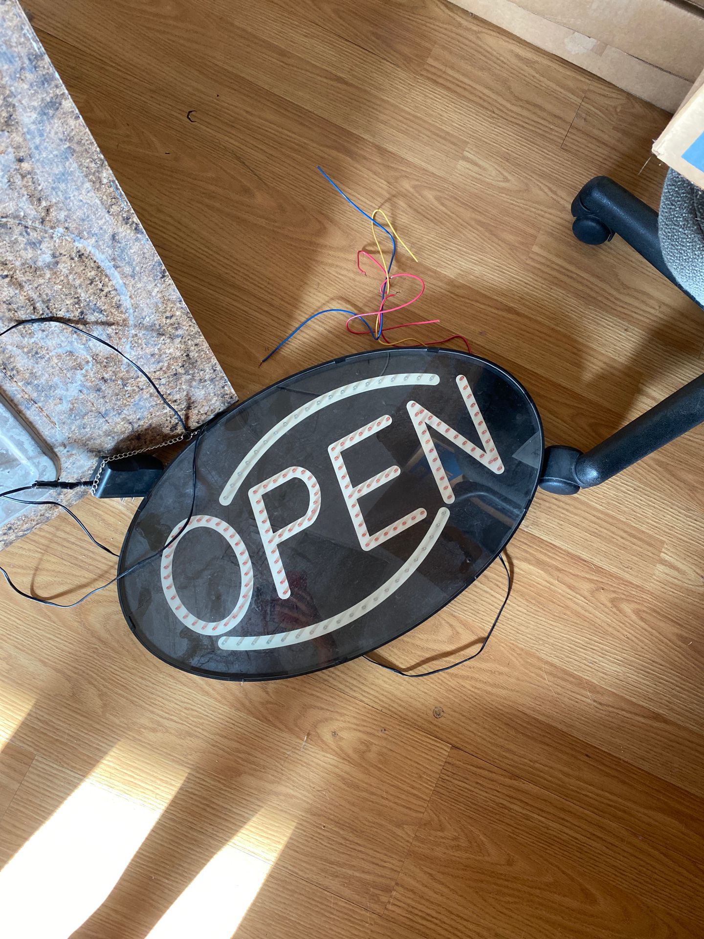 Open Sign with light
