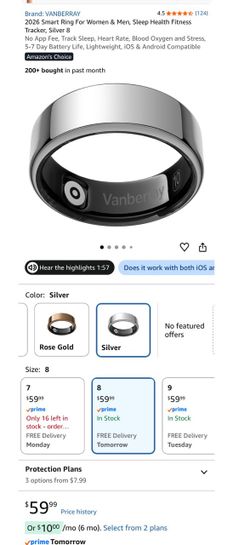 Smart ring for women and men