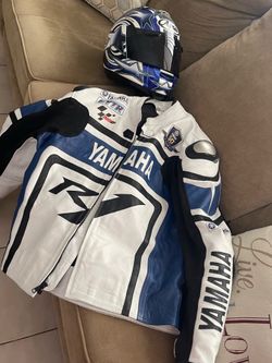 Arai helmet & Yamaha leather jacket