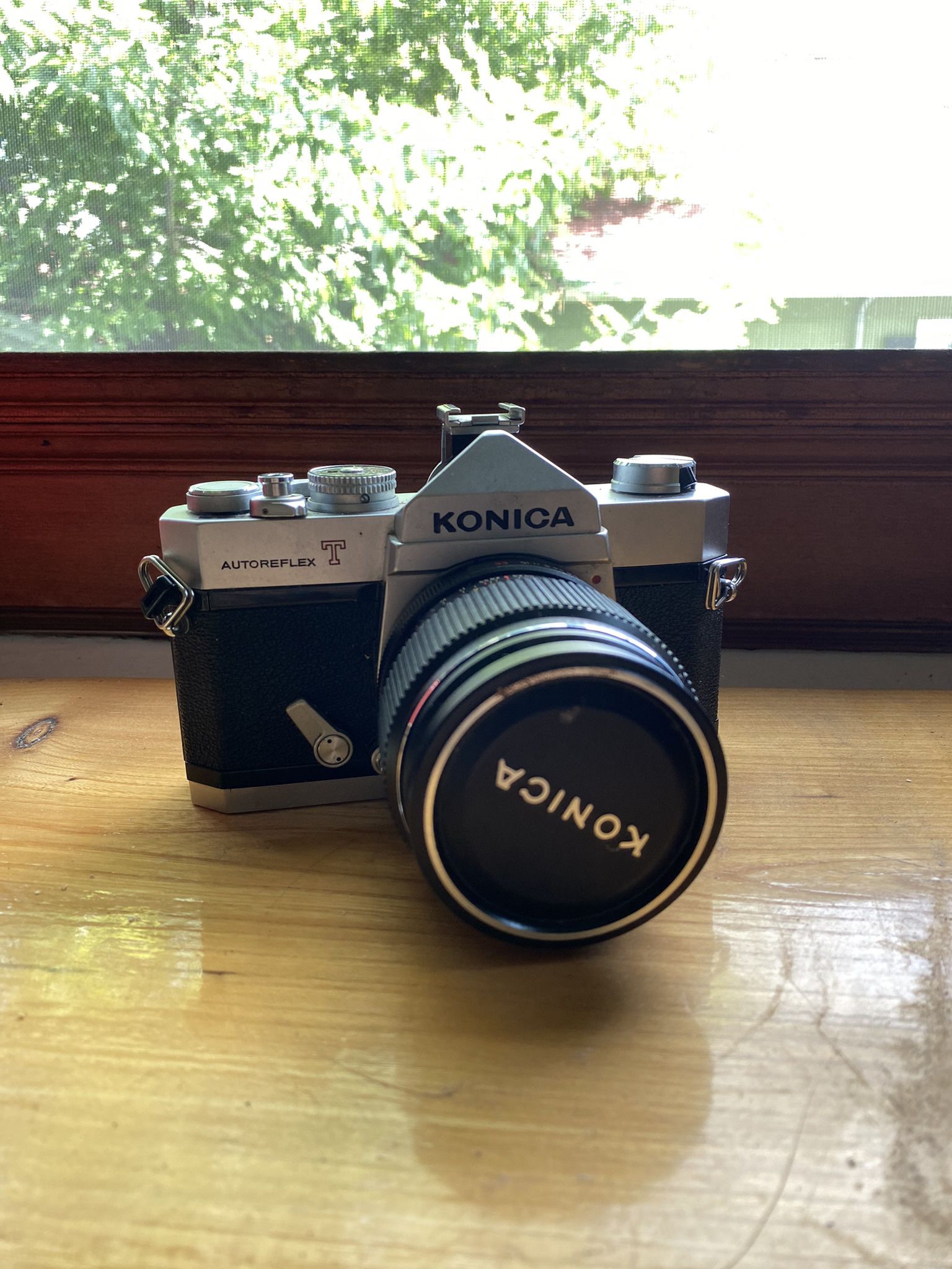 Konica Autoreflex T Film Camera with 35mm Lens 