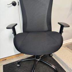 Brand New Black Mesh Tall Back Big & Tall Wide Seat Ergonomic Office Chair w/Adjustable Armrest