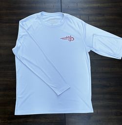 Reel Life Shirt  Size M white  Performance  Flag Patriotic Fish Outdoor