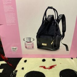 Versace Bright White Perfume & Backpack Bag 