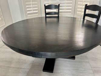 Restoration Hardware black dining table