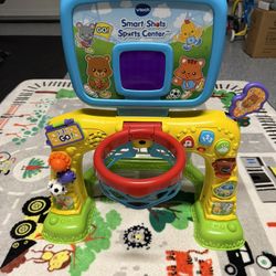 Kids Smart Shots Basketball Hoop Soccer Goal Toy 