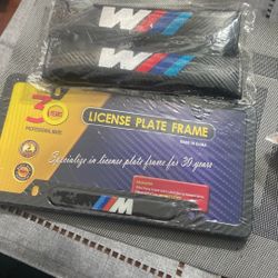 BMW License Plate Frame And  Seat Belt Strap $20 For Both Set