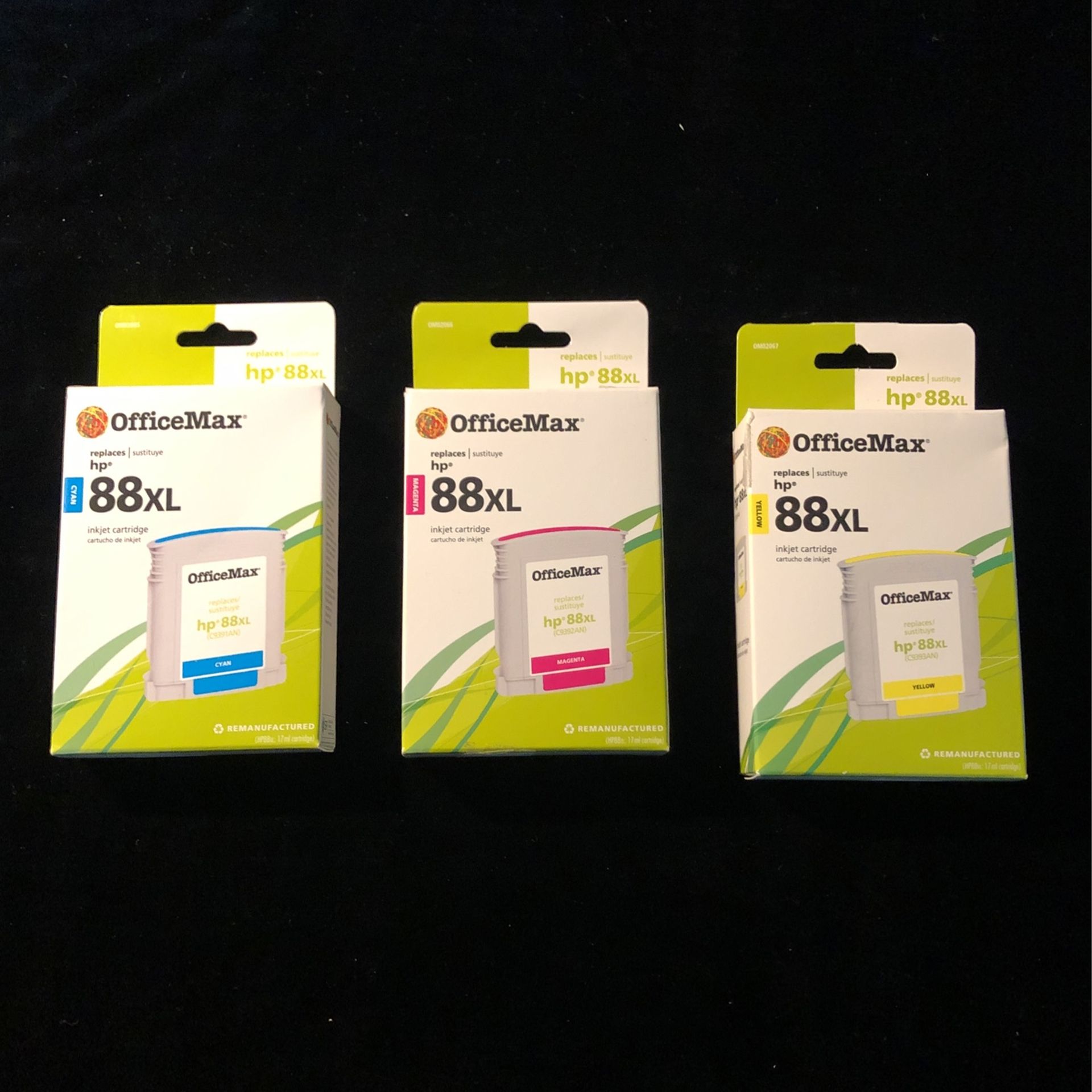 HP 88XL Printer Ink 3 Pack (blue, Red, Yellow) NEW