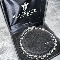 Black Jack Stainless Steel Bracelet