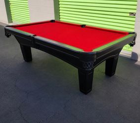 Like New Black Pool Table 8’ (Free Delivery & Pro Setup)