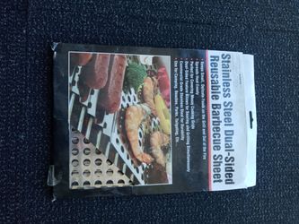 Mr BBQ premium stainless steel dual sided reusable barbecue sheet