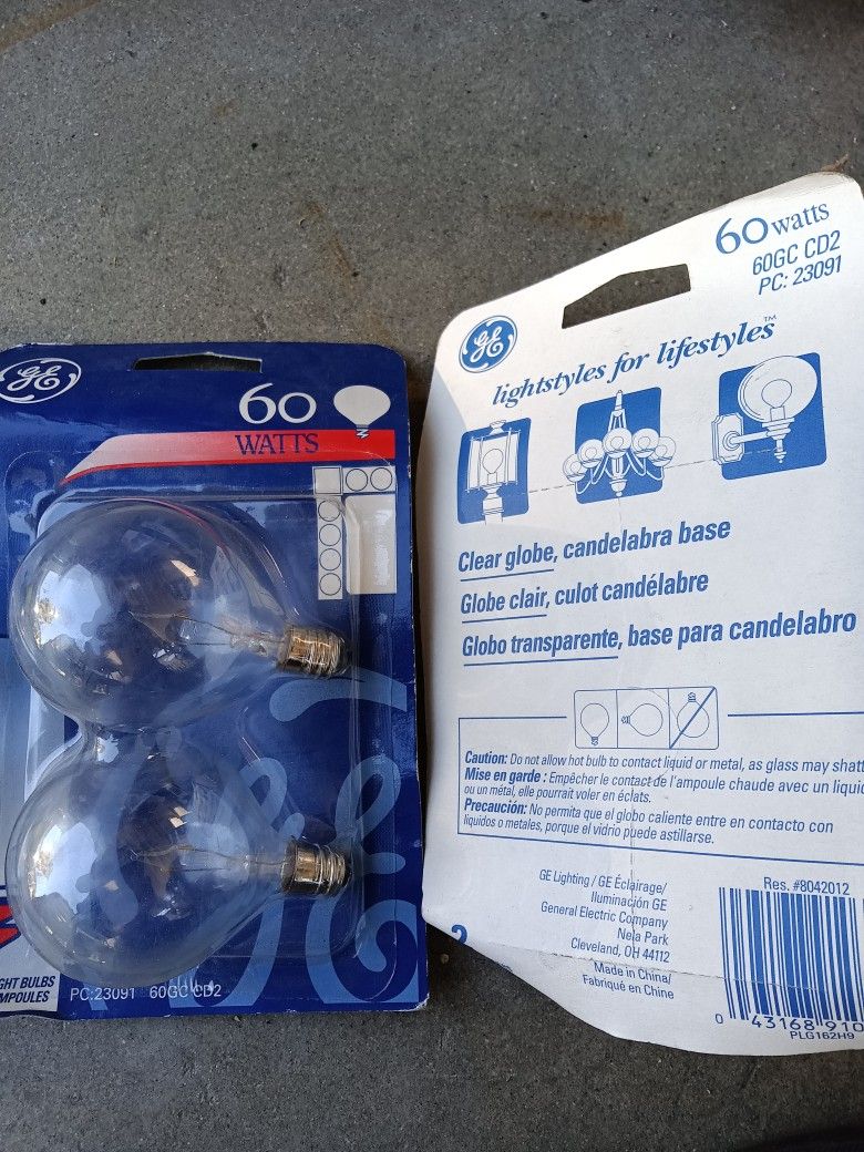 60 W GE Bulbs( 2 Packs for $1)