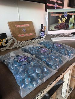 Azurlite BLUE Fire Glass DIAMONDS