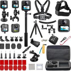 60-in-1 Accessories Kit Compatible with GoPro Max 2