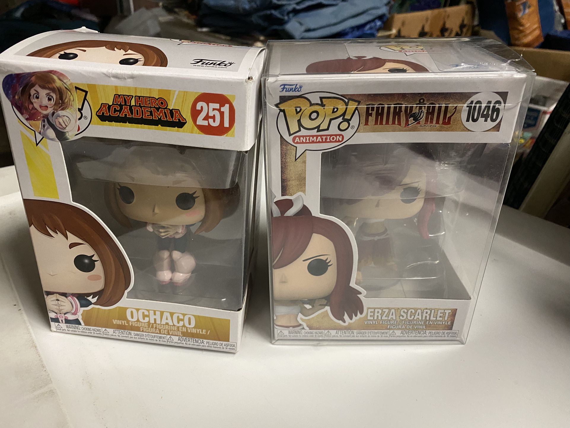 Pop Funko My Hero Ochaco #251 & Fairy Tail Ezra Scarlet #1046