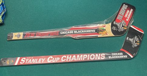 Chicago Blackhawks 2010 & 2013 NH L Replica Mini Hockey Sticks 