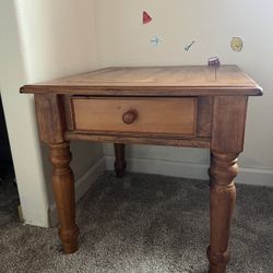 Wood Side Table 