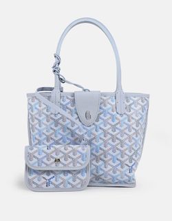 Goyard Anjou Mini Canvas And Calfskin Reversible Tote Bag