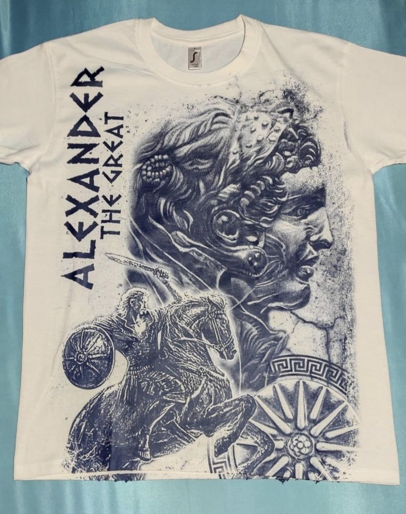Unisex Made In Greece Greek Alexander The Great Size Large T-Shirt Imported From Greece